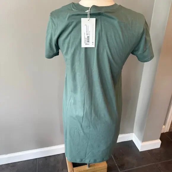 Pact NWT Dark Forest‎ Softspun Pocket Tshirt Dress Sz Small Organic Cotton Green - Picture 8 of 12